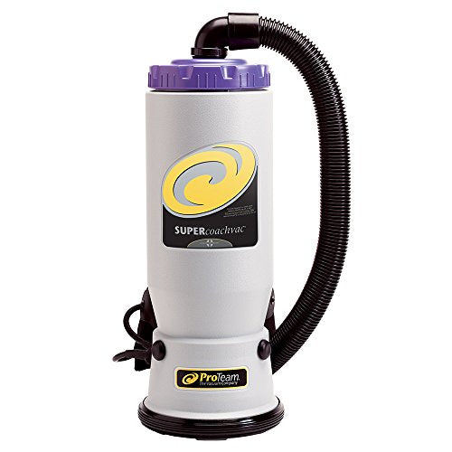 ProTeam Commercial Backpack Vacuum Cleaner, Super QuarterVac Vacuum Backpack with HEPA Media Filtration and Residential Cleaning Service Kit, 6 Quart, Corded