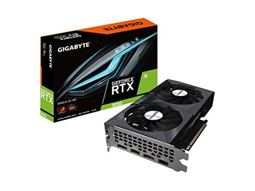 GIGABYTE GeForce RTX 3050 Eagle OC 8G Graphics Card, 2X WINDFORCE Fans, 8GB GDDR6 128-bit GDDR6, GV-N3050EAGLE OC-8GD Video Card