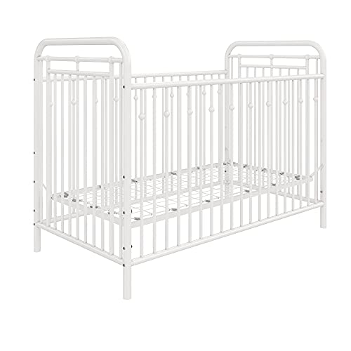 Little Seeds Monarch Hill Hawken Metal Crib, Nursery Furniture, White