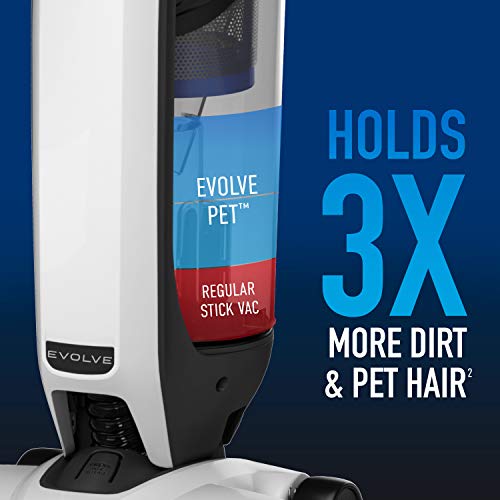 Hoover ONEPWR Evolve Pet Cordless Small Upright Vacuum Cleaner, Lightweight Stick Vac, For Carpet and Hard Floor, BH53420V, White