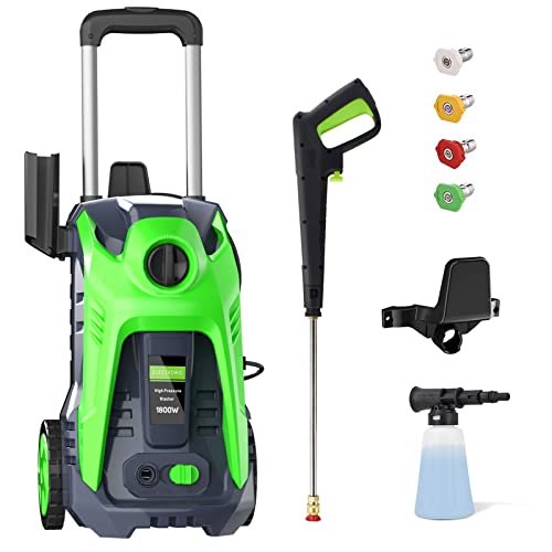 YANICHA 3500PSI Pressure Washer，2.,6GPM Portable Electric Power Washerwith 4 Nozzles Foam Cannon, Clean Cars, Home, Patio