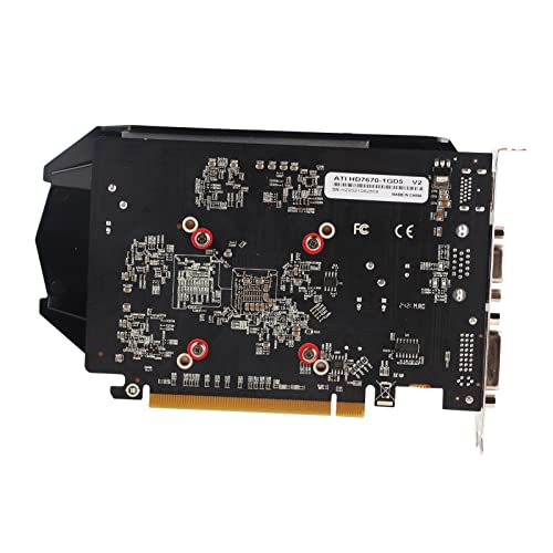 HD7670 1GB Gaming Graphics Display Video Card,128bit DDR5 Video Game Graphics Card,Low Power Display Gaming Graphics Card with PCI Express 3.0 Graphics Card Slot,DDR5 Computer Components
