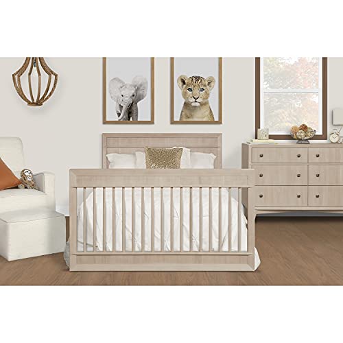 Evolur Loft Antilia Mid-Century 4-in1 Crib in Sand Castle Oak