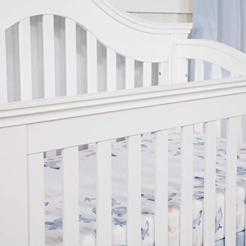 Million Dollar Baby Classic Ashbury 4-in-1 Convertible Crib with Toddler Bed Conversion Kit in White, Greenguard Gold Certified