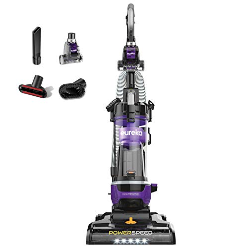 Eureka PowerSpeed Lightweight Bagless Upright Vacuum Cleaner with Pet Turbo Brush, for Carpet and Hard Floor, Purple