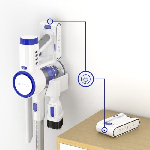 Cordless Vacuum Cleaner - ORFELD 24000Pa Powerful Stick Vacuum, Upgrade 40Mins Runtime & Most Advanced Filtration, 4 in 1 Rechargeable Lightweight Cordless Vacuum for Hardwood Carpet Pet Hair