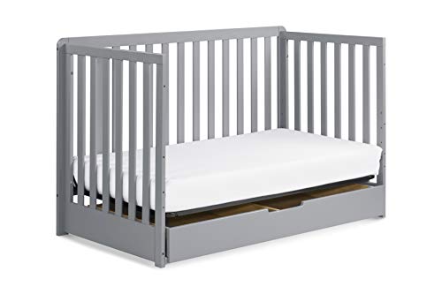 Carter's by DaVinci Colby 4-in-1 Convertible Crib with Trundle Drawer in Grey, Greenguard Gold Certified, Undercrib Storage