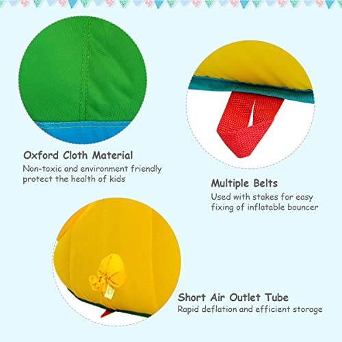 Costzon 7 in 1 Inflatable Water Slide, Backyard Giant Water Park with Double Water Slide, Splash Pool, Climbing Wall, Water Cannon, Outdoor Water Slide for Kids and Adults (Without Blower)