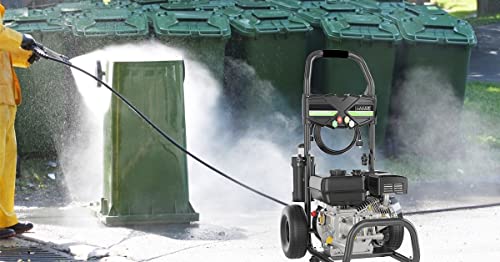 TEANDE 3200PSI Gas Pressure Washer Power Washer 212CC Gas Pressure Washer Powered, High-Pressure Hose 5 Nozzles (Black)