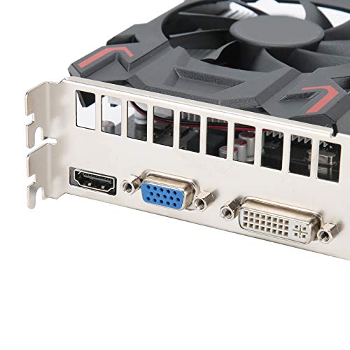 4GB DDR5 Graphics Card, Desktop Computer Network Accessories PCIE 2.0 Gaming Graphics Card 128Bit HD6770 650MHz, GPU for Gaming PC