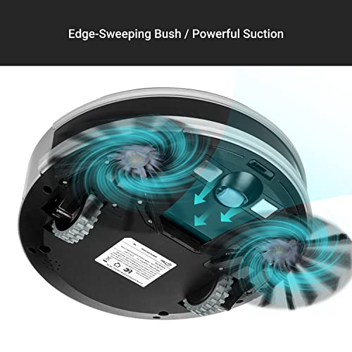 LIGHT 'N' EASY Robot Vacuum Cleaner, Super-Thin, Robot Vacuum Self Emptying, Quiet, Self-Charging Robotic Vacuum Cleaner, Good for Pet Hair, Low-Pile Carpets, Hard Floors
