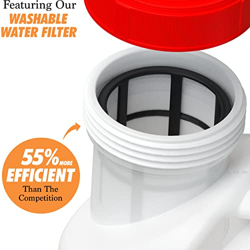 4.2 Gallon Battery Powered Backpack Sprayer - 8 Nozzles, 240ml Measuring Bottle, 100PSI Cutoff Pressure, Long Battery Life, Wide Mouth, High-Pressure Spray Hose, Trigger Lock, Pressure Knob Controller