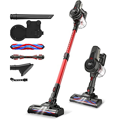 INSE Cordless Vacuum, 12KPa Powerful Vacuum Cleaner with 160W Motor, 4-in-1 Stick Vacuum, Rechargeable Handheld Vacuum Cleaner for Home Hard Floor Carpet Pet Hair-N6