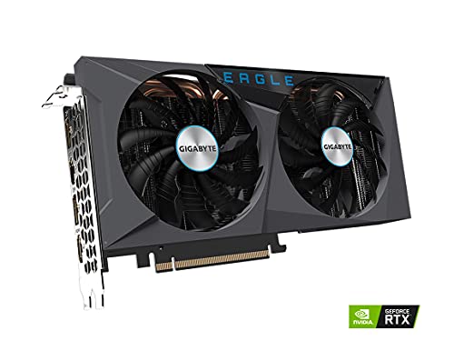 GIGABYTE GeForce RTX 3060 Eagle OC 12G (REV2.0) Graphics Card, 2X WINDFORCE Fans, 12GB 192-bit GDDR6, GV-N3060EAGLE OC-12GD REV2.0 Video Card