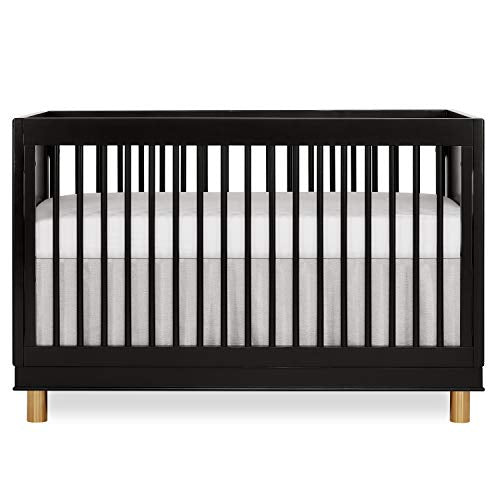 Evolur Loft Art Deco 3-in-1 Convertible Crib in Black, Greenguard Gold Certified, 54.75x30x45.5 Inch (Pack of 1)