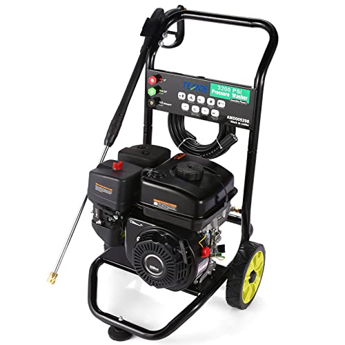 Gas Pressure Washer TEANDE TE4000 2.6GPM Power Washer 209 CC Gas Powered Pressure Washer with 24 ft High Pressure Hose, 4 Adjustable Nozzles