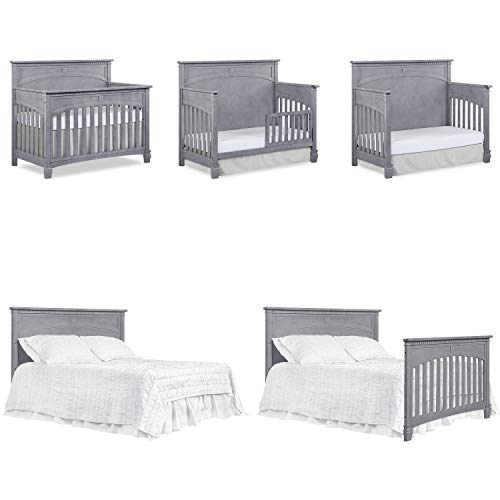 Evolur Santa Fe 5-in-1 Convertible Crib, Storm Grey