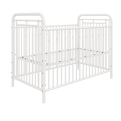 Little Seeds Monarch Hill Hawken Metal Crib, Nursery Furniture, White