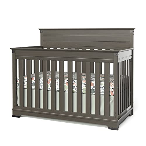 Child Craft Redmond 4-in-1 Convertible Crib, Dapper Gray
