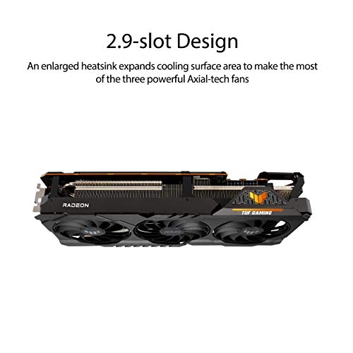 ASUS TUF Gaming AMD Radeon™ RX 6900 XT OC Edition Graphics Card (PCIe 4.0, 16GB GDDR6, HDMI 2.1, DisplayPort 1.4a, Dual Ball Fan Bearings, All-Aluminum Shroud, Reinforced Frame, GPU Tweak II)