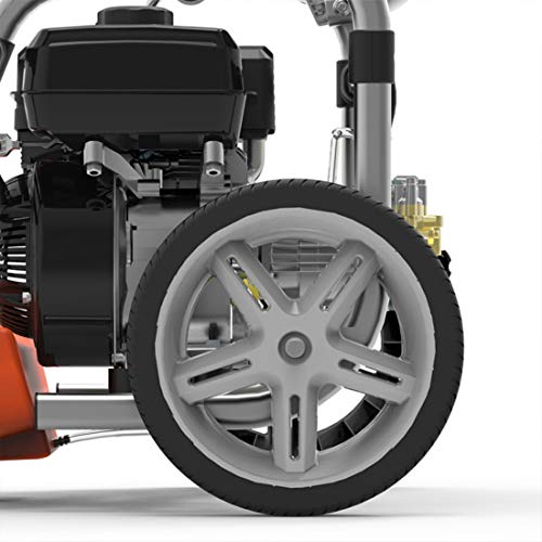 YARD FORCE YF3200 3200 Psi Gas Pressure Washer, 2.5 GPM, Roll-Cage Frame, Folding Handle, One Size, Black/Silver/Orange