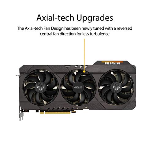 ASUS TUF Gaming NVIDIA GeForce RTX 3070 OC Edition Graphics Card- PCIe 4.0, 8GB GDDR6, HDMI 2.1 , DisplayPort 1.4a, Dual Ball Fan Bearings