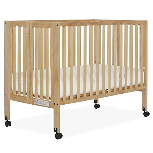 Dream On Me Quinn Full-Size Folding Crib, Natural