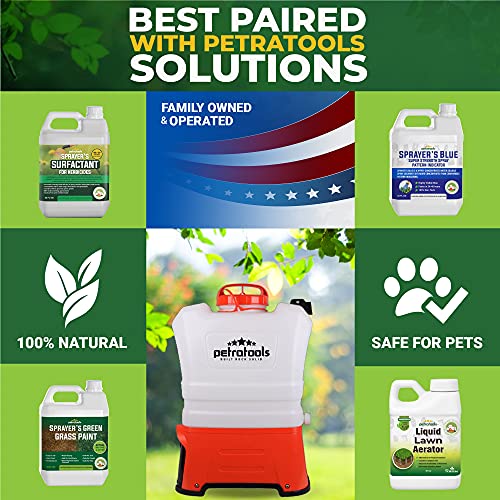 PetraTools Battery Powered Backpack Sprayer - Lawn Sprayers in Lawn and Garden Professional Electric Sprayer, 4-Gallon Battery Powered Sprayer, Multiple Nozzles & Ultra Life Battery - HD4050