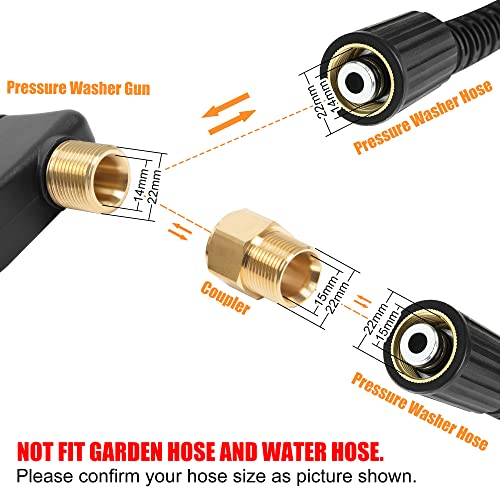 BEETRO 15'' Surface Cleaner for Pressure Washer, Power Washer Attachments for Driveway, Sidewalk, Concrete, Deck, Patio Cleaning, with Spray Gun and 2 Spray Wands, Max 4000 PSI