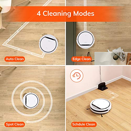 ILIFE V3s Pro Robot Vacuum Cleaner, Tangle-free Suction , Slim, Automatic Self-Charging Robotic Vacuum Cleaner, Daily Schedule Cleaning, Ideal For Pet Hair，Hard Floor and Low Pile Carpet