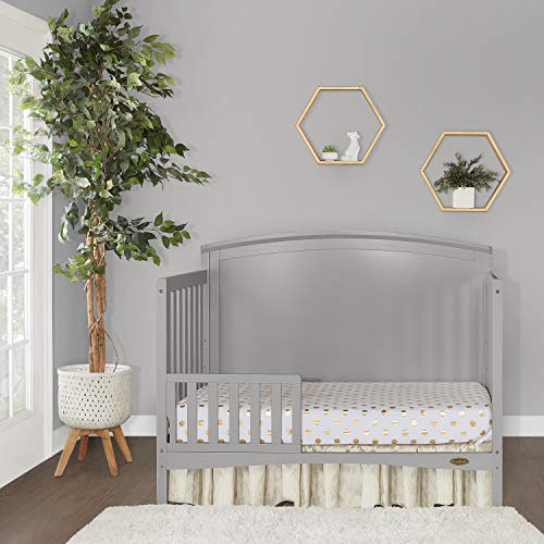 Dream On Me Eden 5-in-1 Convertible Full Panel Crib in Pebble Grey