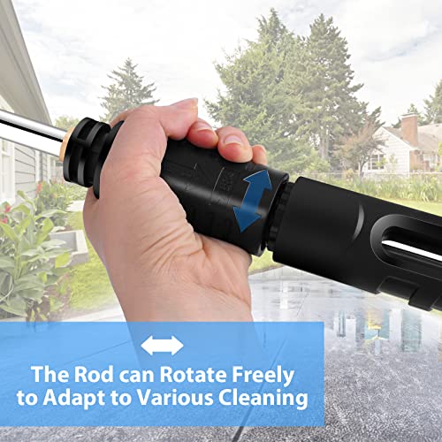 WHOLESUN 3000PSI Pressure Washer, 1900W High Power Washer 2.6 GPM Powerful Machine with Hose Reel, Self Assembled, Rotatable Iron Spray Lance for Patio, Garden, and Car Cleaning(Blue)