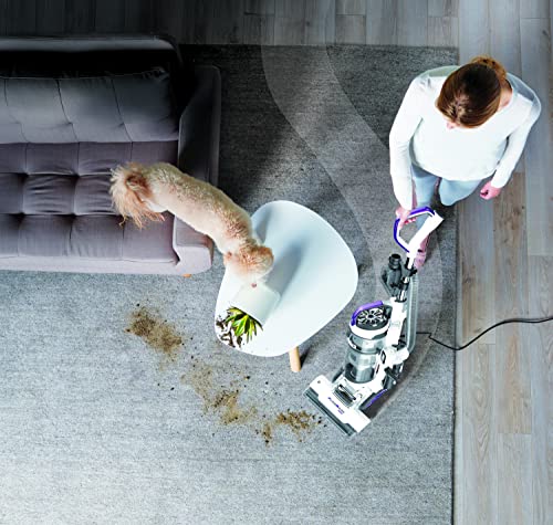 Eureka PowerSpeed Lightweight Bagless Upright Vacuum Cleaner with Pet Turbo Brush, for Carpet and Hard Floor, Plum