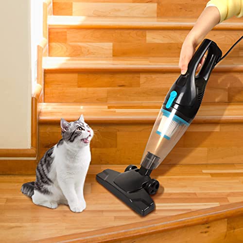 Intercleaner Corded Vacuum Cleaner, 12KPa Powerful Suction with 400W Motor, 4 in 1 Lightweight Bagless Stick Vac with Handheld for Pet Hair Hard Floor and Carpet