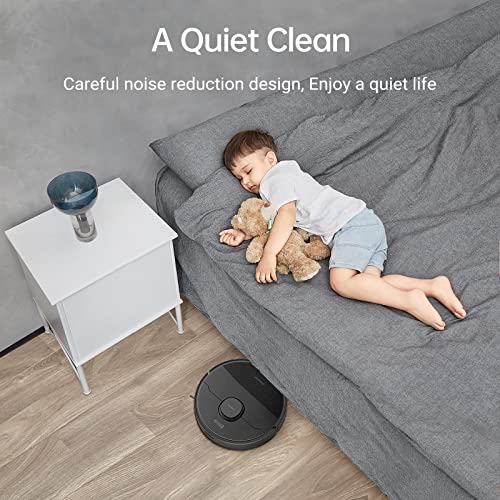 Dreametech D9 Max Robot Vacuum and Mop Combo, Lidar Navigation Robot Vacuum Sweep and Mop 2-in-1, 4000Pa Strong Suction Power, 150min Runtime, Compatible with Alexa, Map for Carpet, Hard Floor