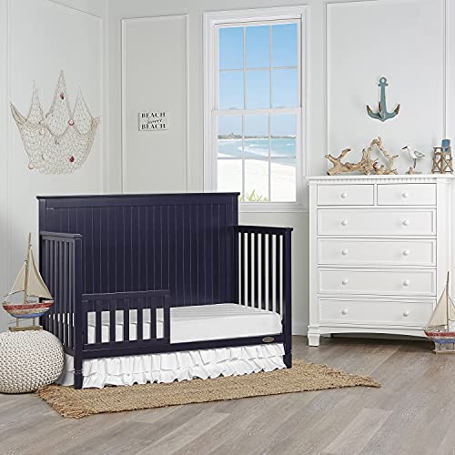 Dream On Me Alexa 5 in 1 Convertible Crib in Navy, Greenguard Gold Certified