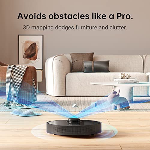 Dreametech L10 Pro Robot Vacuum Cleaner with Dual-Line LiDAR Navigation, 3D Obstacle Avoidance, 4000Pa Suction Multi-Level Mapping, Compatible with Alexa/App, Ideal for Pet Hair, Carpet, Hard Floors
