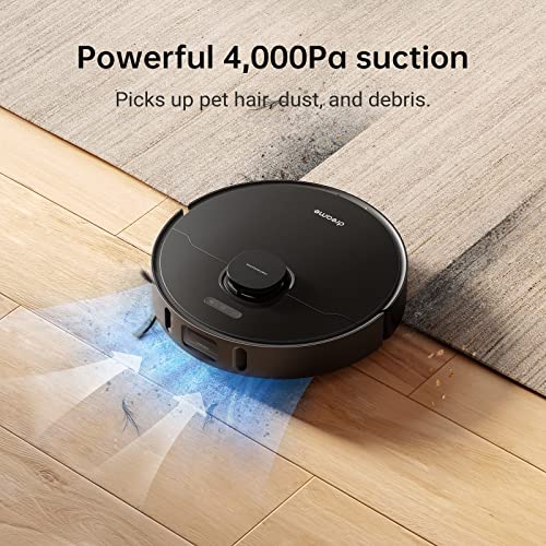 Dreametech L10 Pro Robot Vacuum Cleaner with Dual-Line LiDAR Navigation, 3D Obstacle Avoidance, 4000Pa Suction Multi-Level Mapping, Compatible with Alexa/App, Ideal for Pet Hair, Carpet, Hard Floors