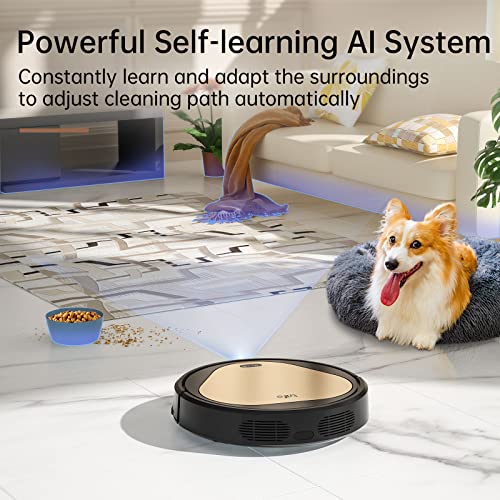 Robot Vacuum Cleaner,TRIFO Ollie,Robot Vacuum 4000Pa,120min Runtime,Visual SLAM Navigation,1080P Camera Home Surveillance,AI Mapping,Obstacle Avoidance,Work with Alexa&Google Home,Ideal for Pet Hair