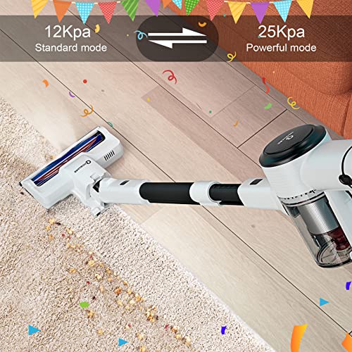 NEQUARE Cordless Vacuum Cleaner, Stick Vacuum Cleaner with 280W 25Kpa Powerful Suction 40min Runtime, 2200mAh Battery 4 in 1 Lightweight Handheld Vacuum for Car Pet Hair Carpet Hard Floor S25