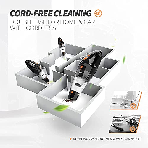 VacLife Handheld Vacuum, Cordless with High Power & Quick Charge Tech, Orange (VL188)