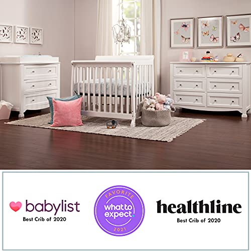 DaVinci Kalani 4-in-1 Convertible Mini Crib in White, Greenguard Gold Certified