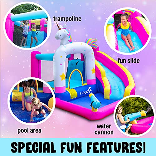 Giant Bounce House Water Slide | 12 FT x 10.5 FT x 6.6 FT | Inflatable Water Bounce House with Trampoline and Pool | Heavy Duty Easy to Set Up | Included Air Blower and Carry Bag