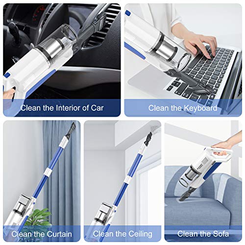 Cordless Vacuum Cleaner, whall Upgraded 22Kpa Suction 280W Brushless Motor 4 in 1 Cordless Stick Vacuum Cleaner, Lightweight Handheld Vacuum for Home Pet Hair Carpet Hard Floor,up to 53mins Runtime