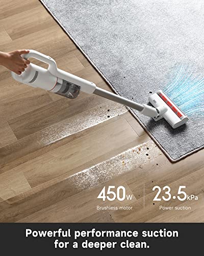 Cordless Vacuum Cleaner, ROIDMI S2 23500Pa Stick Vacuum, Hardwood Floors Vacuum, Up to 60 Minutes Runtime, Lightweight Stick Vacuum Cleaner for Carpet and Floor
