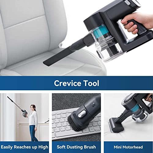 VIOMI A9 Cordless Vacuum Cleaner, 23000Pa Strong Suction Stick Vacuum with 60min Long Runtime Detachable Battery, 4 in 1 Lightweight Quiet Vacuum Cleaner Perfect for Hardwood Floor Pet Hair