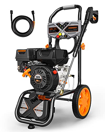 Gas Pressure Washer, ENGiNDOT 3200 PSI / 2.4 GPM Outdoor Power Equipment with 209CC 4-Stroke OHV Engine, Pressure Washer Includes Soap Tank, 5 QC Nozzles, CARB Compliant - GSH01B