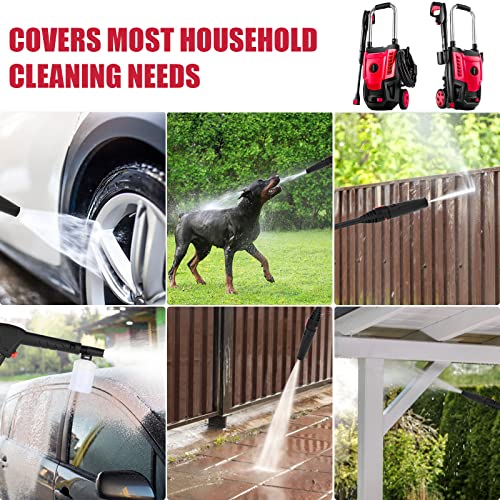 Electric Pressure Washer 2.5GPM Power Washer 1800W High Pressure Washer Cleaner with All-in-one Spray Nozzle, 20 Ft Hose & 35 Ft Wire