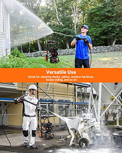 Gas Pressure Washer, ENGiNDOT 3200 PSI / 2.4 GPM Outdoor Power Equipment with 209CC 4-Stroke OHV Engine, Pressure Washer Includes Soap Tank, 5 QC Nozzles, CARB Compliant - GSH01B