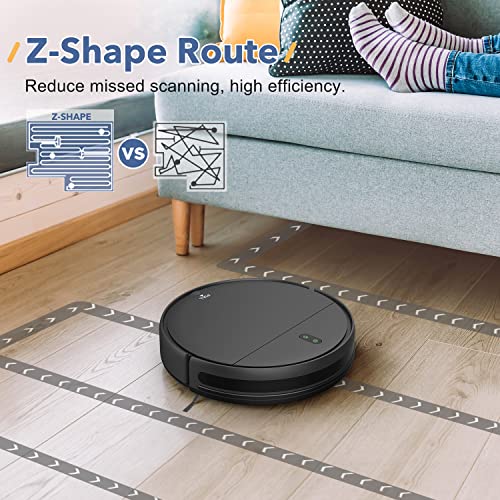 Robot Vacuum and Mop Combo, WiFi/App/Alexa, Robotic Vacuum Cleaner with Schedule, 2 in 1 Mopping Robot Vacuum with 230ML Water Tank, Self-Charging, Slim, Ideal for Hard Floor, Pet Hair, Carpet